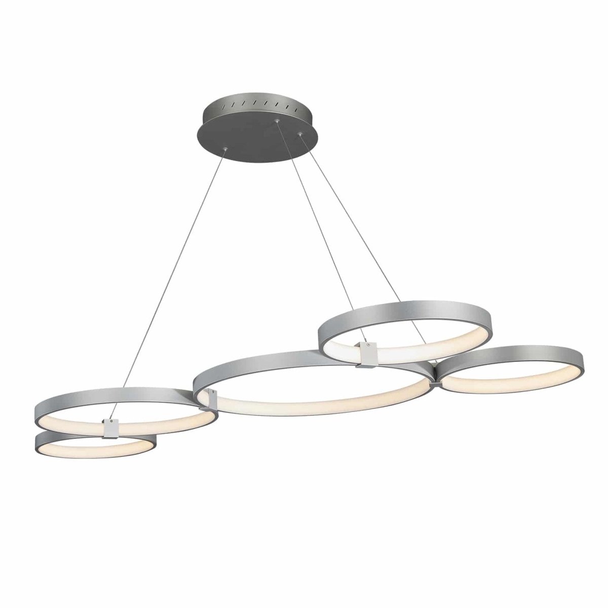 Modern Circular Chandelier, 5 - Light, 92W, 3000K (Warm White), 3677 Lumens, Wheel Chandelier, Dimension: 50.1''x31.6''x110'' - LEDMyPlace