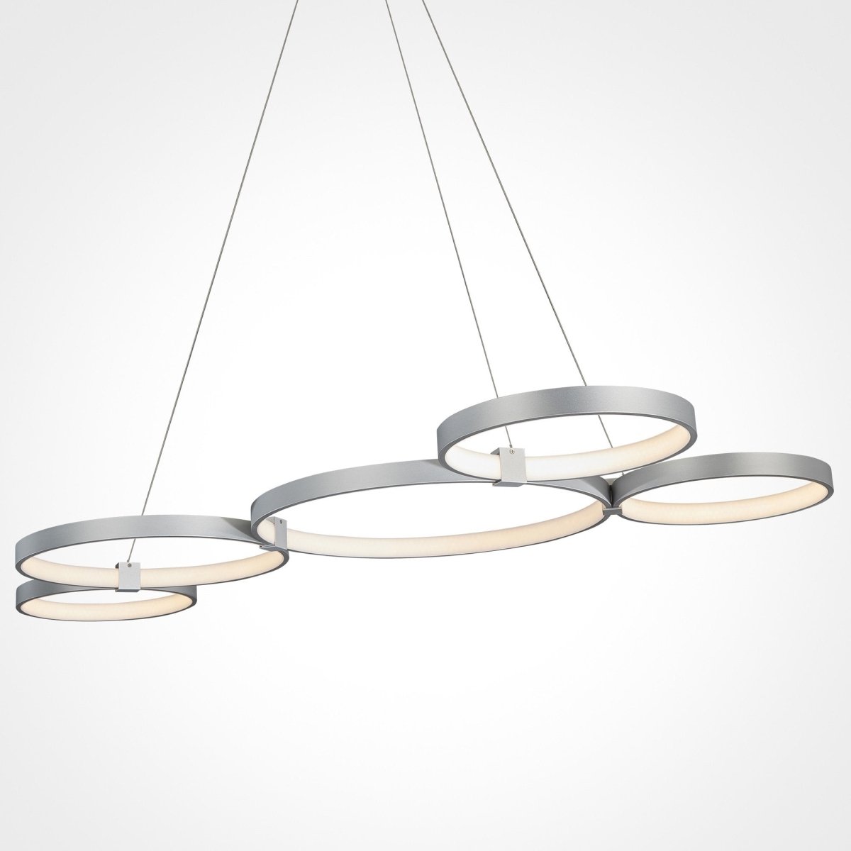 Modern Circular Chandelier, 5 - Light, 92W, 3000K (Warm White), 3677 Lumens, Wheel Chandelier, Dimension: 50.1''x31.6''x110'' - LEDMyPlace