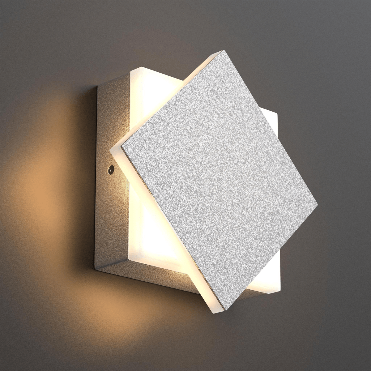 Modern Square LED Wall Sconce, 9W, 3000K, 338LM, CRI: 80+, Dimmable, Dimension: 6.7 x 2.1 x 6.7 Inch - LEDMyPlace