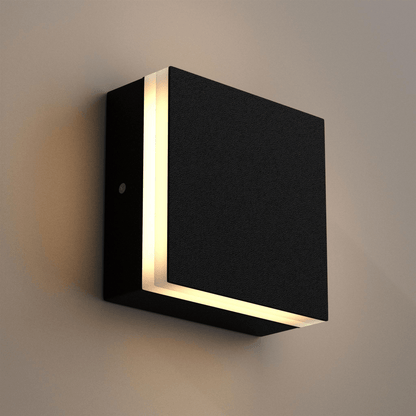 Modern Square LED Wall Sconce, 9W, 3000K, 338LM, CRI: 80+, Dimmable, Dimension: 6.7 x 2.1 x 6.7 Inch - LEDMyPlace