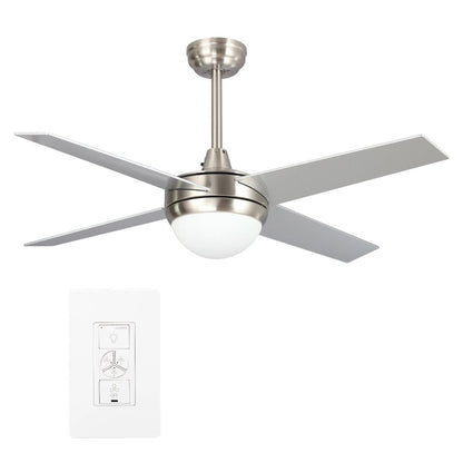 Nova 48 - inch Indoor Best Smart Ceiling Fan with LED Light Kit & Wall Control, Works with Alexa/Google Home/Siri - LEDMyPlace