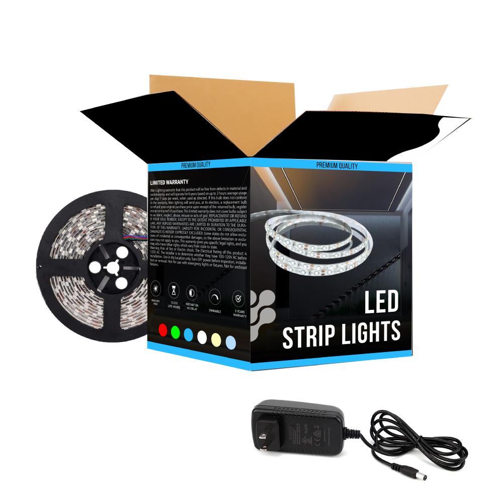 Outdoor LED Strip Lights Waterproof, IP65, 16.4ft Dimmable, 12V, SMD 3528 - 94 Lumens/ft. with Power Supply (KIT), LED Lights for Bedroom, Kitchen, Home Decoration - LEDMyPlace