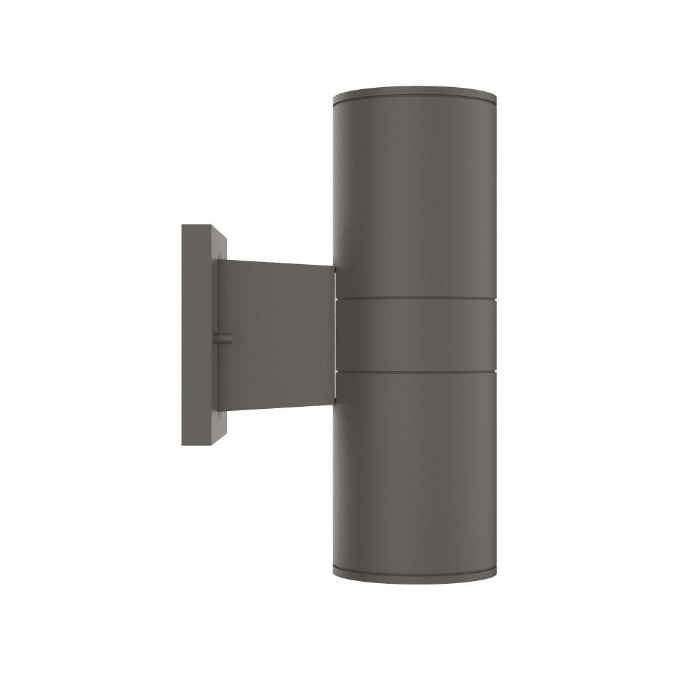 Outdoor LED Up and Down Wall Sconce, Cylinder Outside Lights, 2x36W, AC100 - 277V, Double Side (White Light), Exterior Wall Lights - LEDMyPlace