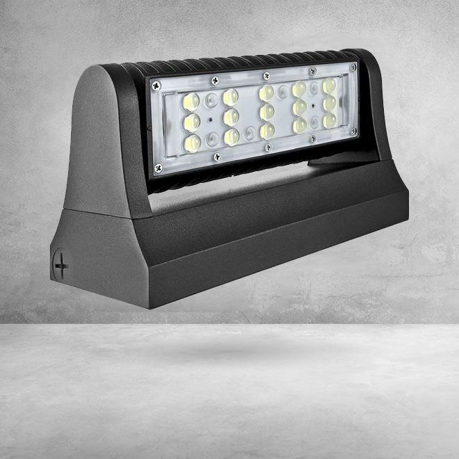 Outdoor Rotatable LED Wall Pack Light 40W 5700K 5400 Lumens, UL, DLC Listed, Bronze Finish, Waterproof Wall Light - LEDMyPlace