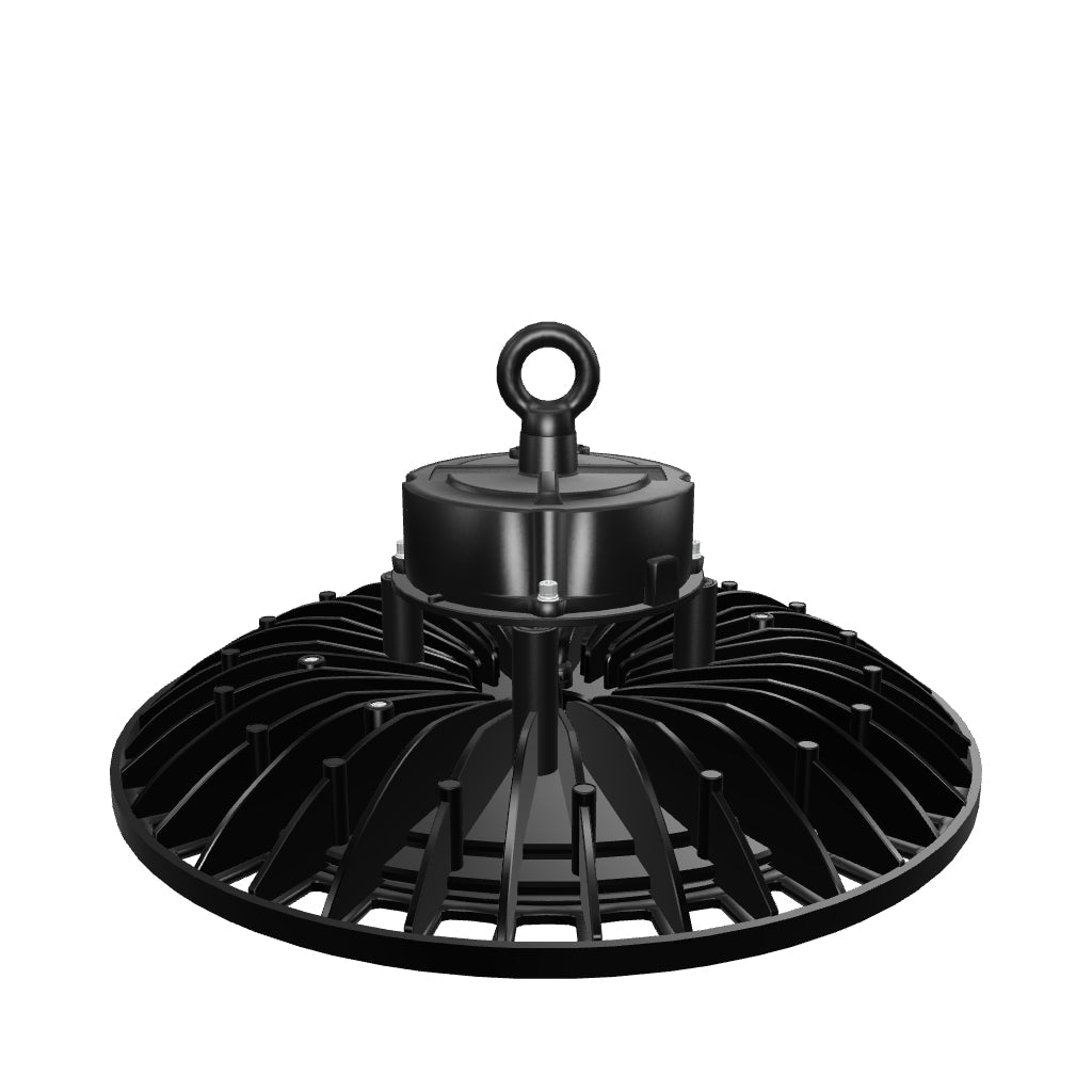 UFO LED High Bay Light 150/120/100 Watt Adjustable, 5700K, 150LM/W-155LM/W, 120-277VAC, IP65, UL, DLC Listed, 1-10V Dim, For Warehouse Factory Workshops Gymnasium & Supermarket Lighting