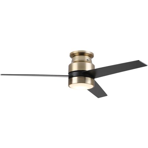 Ranger 52 In. 3 - Blade Indoor Gold/black Best Smart Ceiling Fan with LED Light, Alexa/Google Home/Siri Compatible, Best Smart Wall Switch - LEDMyPlace