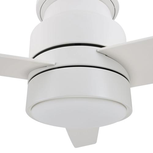 Ranger 52 In. 3 - Blade Led Indoor White Best Smart Ceiling Fan with Led Light Kit, Best Smart Wall Switch, Alexa/Google Home/Siri Compatible - LEDMyPlace