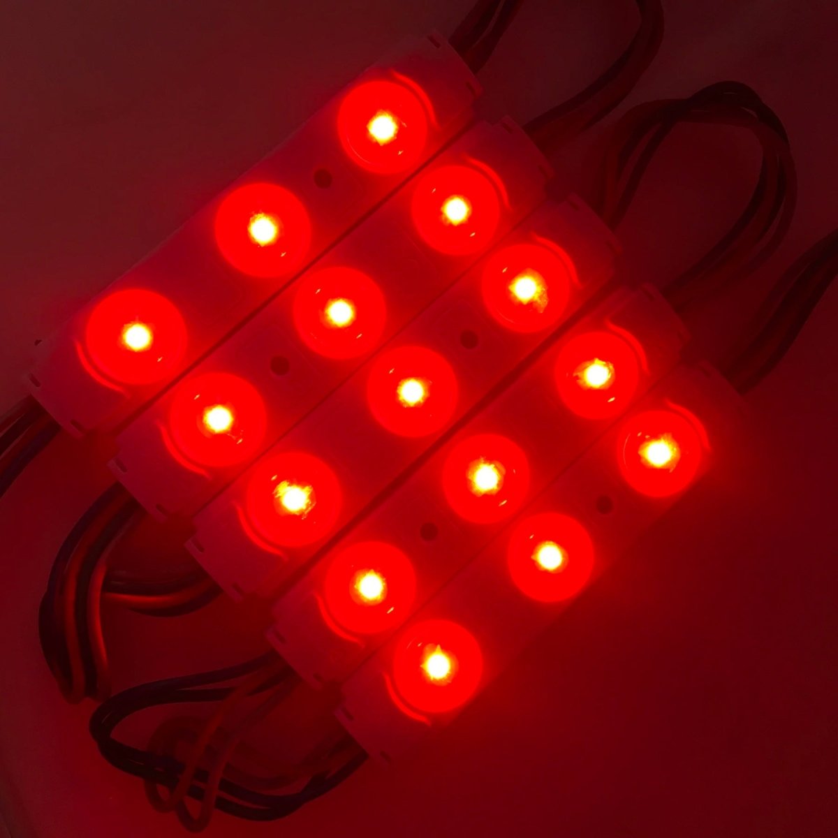 RGB LED Module Lights, 3LEDs/Mod, DC12V, 0.65W, Waterproof Decorative Light for Letter Sign Advertising Signs with Tape Adhesive Backside (40 - Pack) - LEDMyPlace