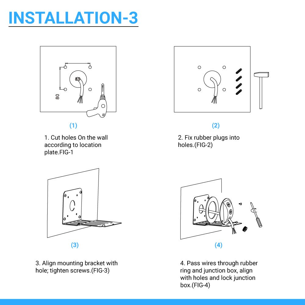 Rotatable LED Wall Pack Light 80W 5700K, 10800LM, Black, UL, DLC Premium, IP65, Adjustable Head Can be used as Up/Down Light, Outdoor Rotatable Wall Light - LEDMyPlace