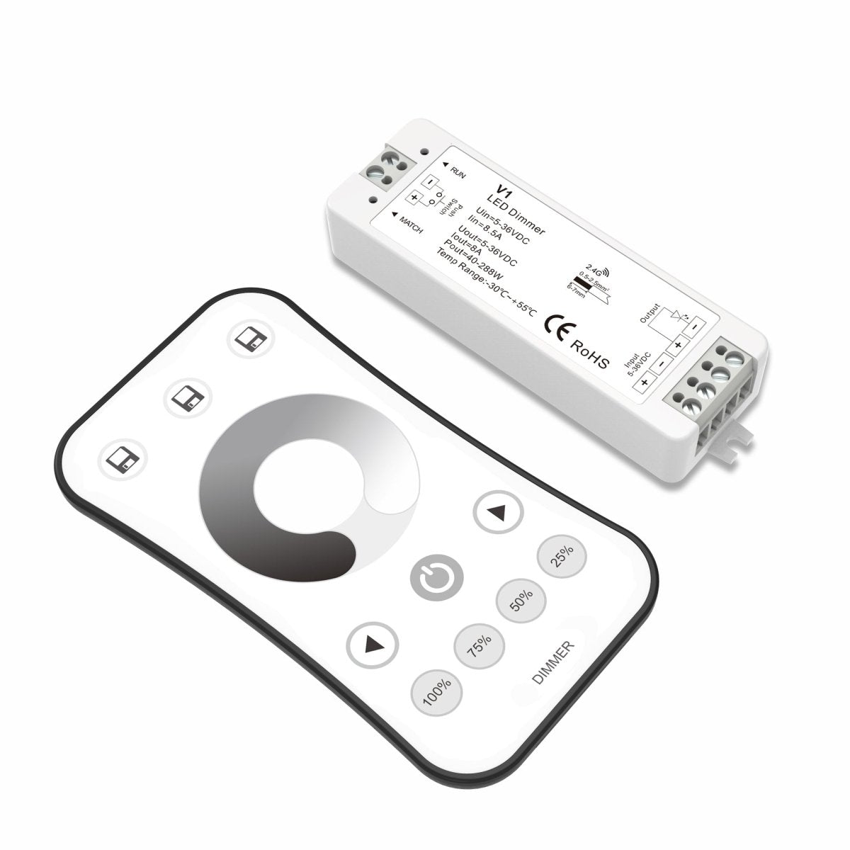 Single Color Wireless Dimming Remote Control Set - LEDMyPlace