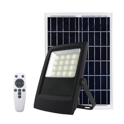 Solar LED Flood Light, 6000K, Auto On/Off, IP65 Waterproof, with Remote Control & Motion Sensors Detection