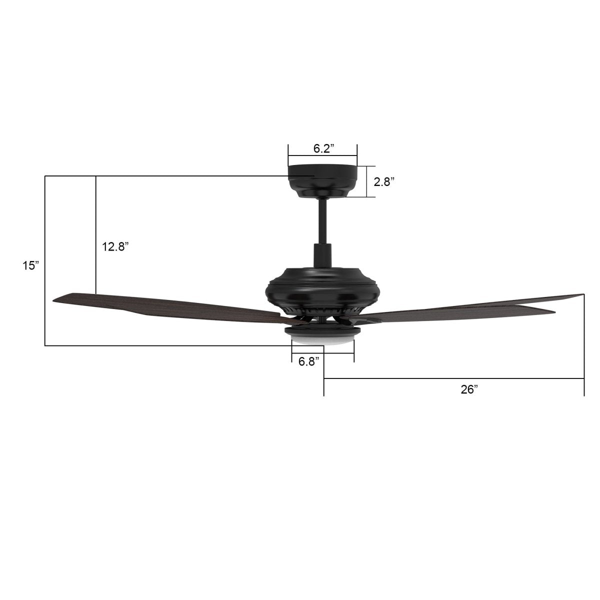 Somerset 52'' Best Smart Ceiling Fan with Remote, Light Kit Included, Works with Google Assistant and Amazon Alexa,Siri Shortcut - LEDMyPlace