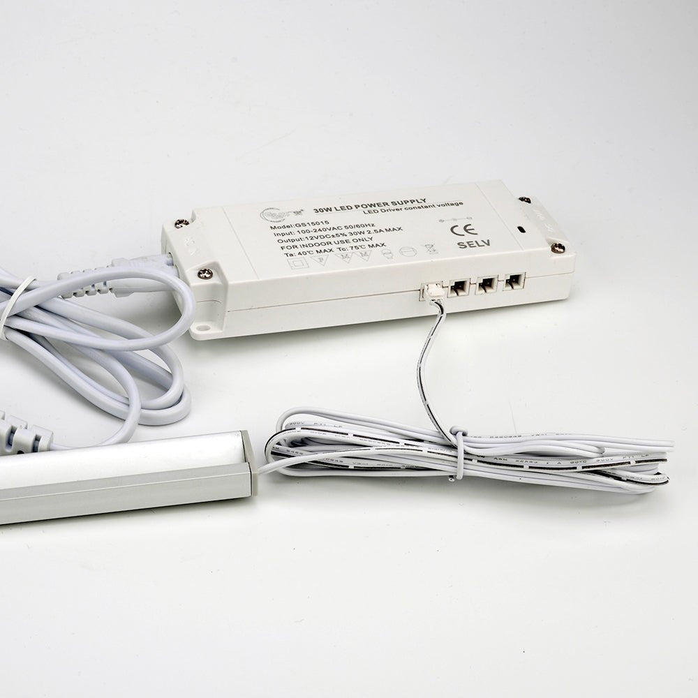 Spliter Box and Driver for 2411 and 2109 LED Linear Light constant voltage plastic driver / 110V - 220V /30W/ 6 channels with dupont terminal output - LEDMyPlace