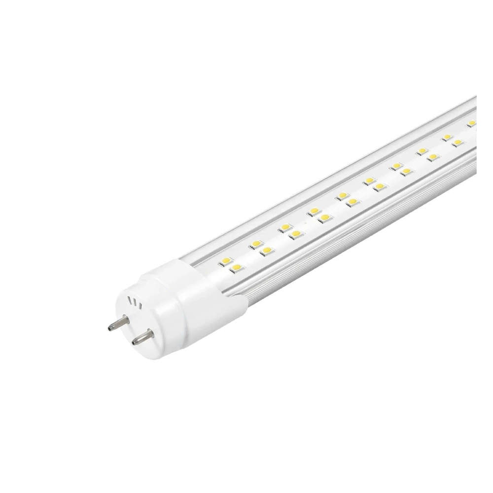 T8 4ft LED Tube/Bulb - 22W 3000 Lumens 5000K Clear, 2 - Row, Double Ended Power - Ballast Bypass - LEDMyPlace