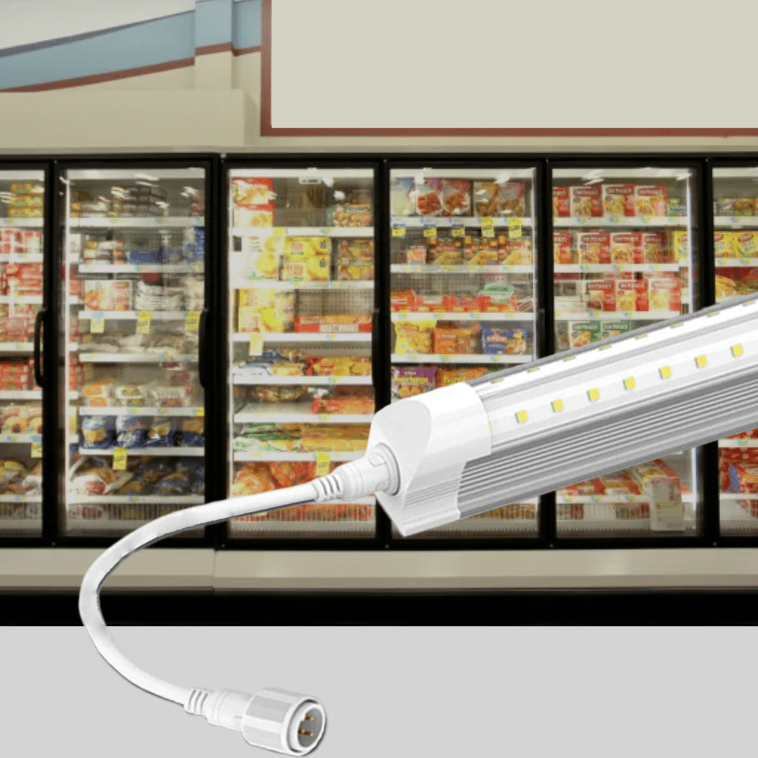 T8 5ft LED Freezer/Cooler Tube Light, V Shape, 36W 5000K, Clear, Refrigerator LED Light - Walk - in Cooler Light - LEDMyPlace