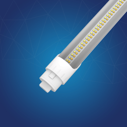 T8 8ft LED Tube/Bulb - 32/36/40/48W Wattage Adjustable, 130lm/w, 3000K/4000K/5000K/6500K CCT Changeable, Clear, R17D Base, - Ballast Bypass - LEDMyPlace