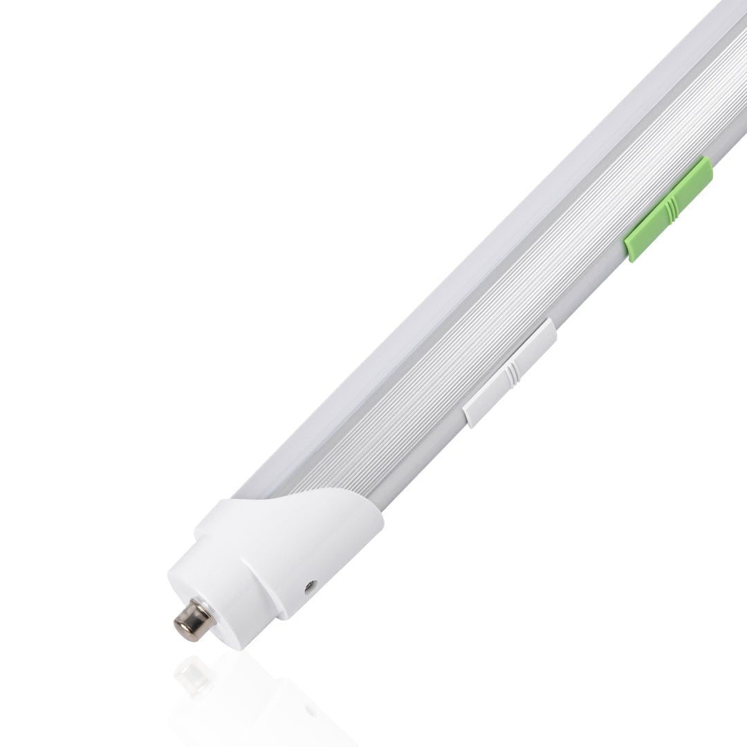 T8 8ft LED Tube/Bulb - 48w/40w/36w/32w Wattage Adjustable, 130lm/w, 3000k/4000k/5000k/6500k CCT Changeable, Clear, FA8 Single Pin, Double End Power - Ballast Bypass - LEDMyPlace