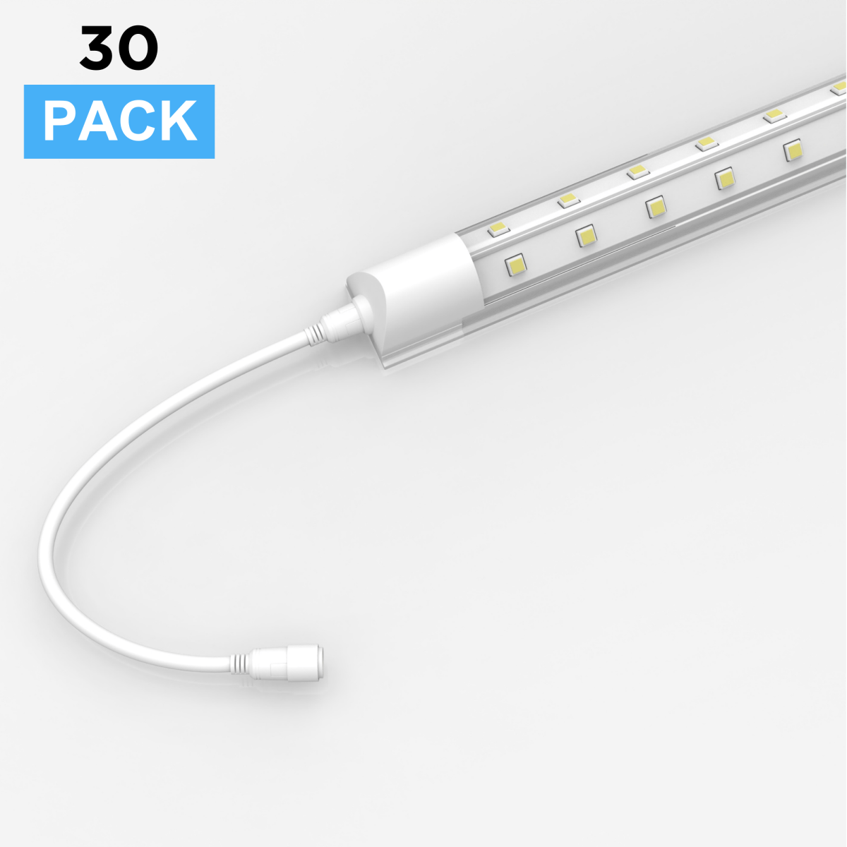 T8 LED Freezer/Cooler Tube Light - V Shape - 6ft 40W 5000k Clear 4800 Lumens Rebate Eligible, Walk - in Cooler Light - LEDMyPlace