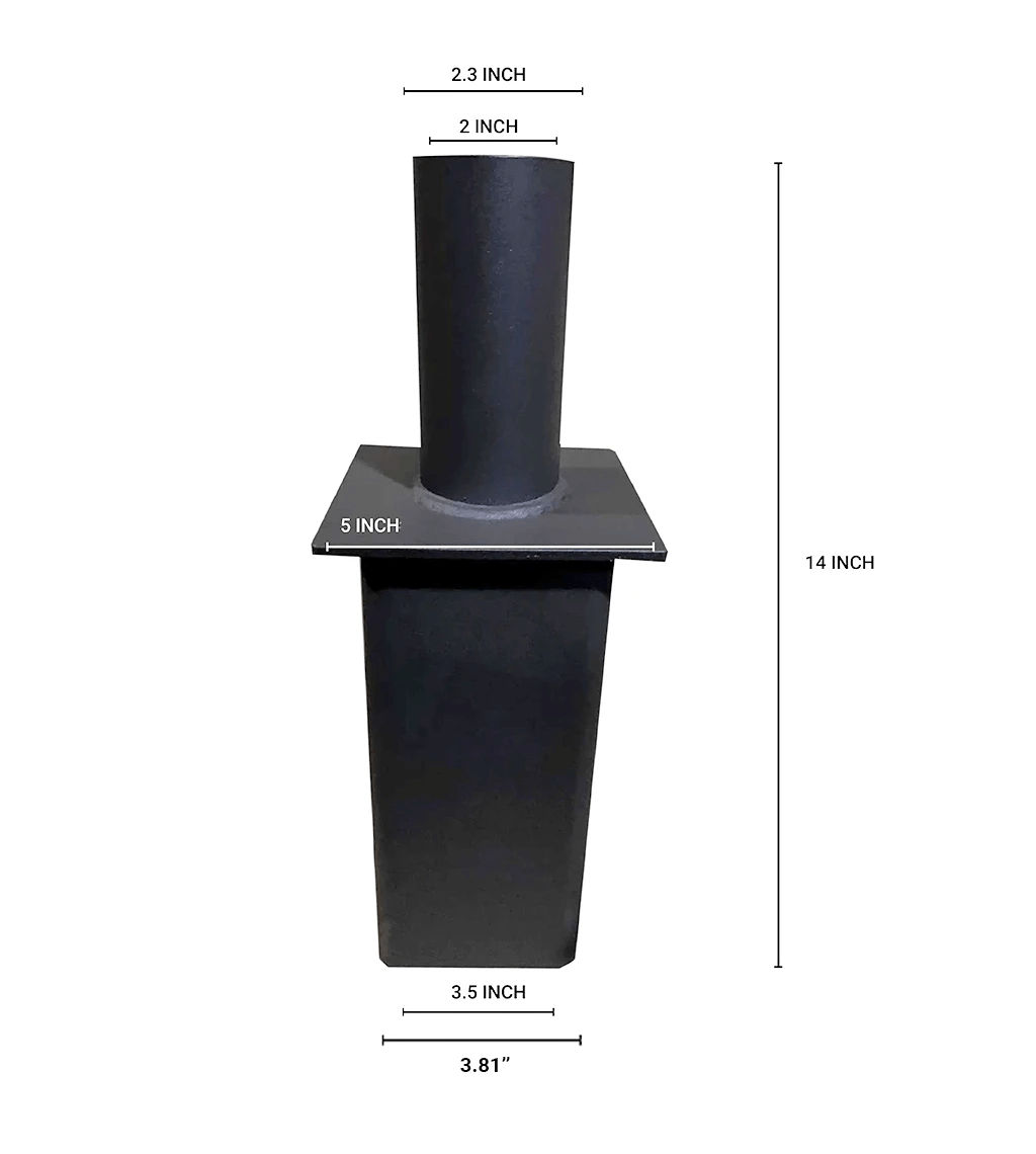 Tenon adaptor for 4 inch square poles - LEDMyPlace