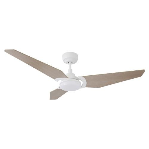 Trailblazer 52 In. indoor/outdoor 3 - Blade Best Smart Ceiling Fan with Light , Remote Control, White Wooden Pattern W/ Alexa/Google Home Compatible - LEDMyPlace