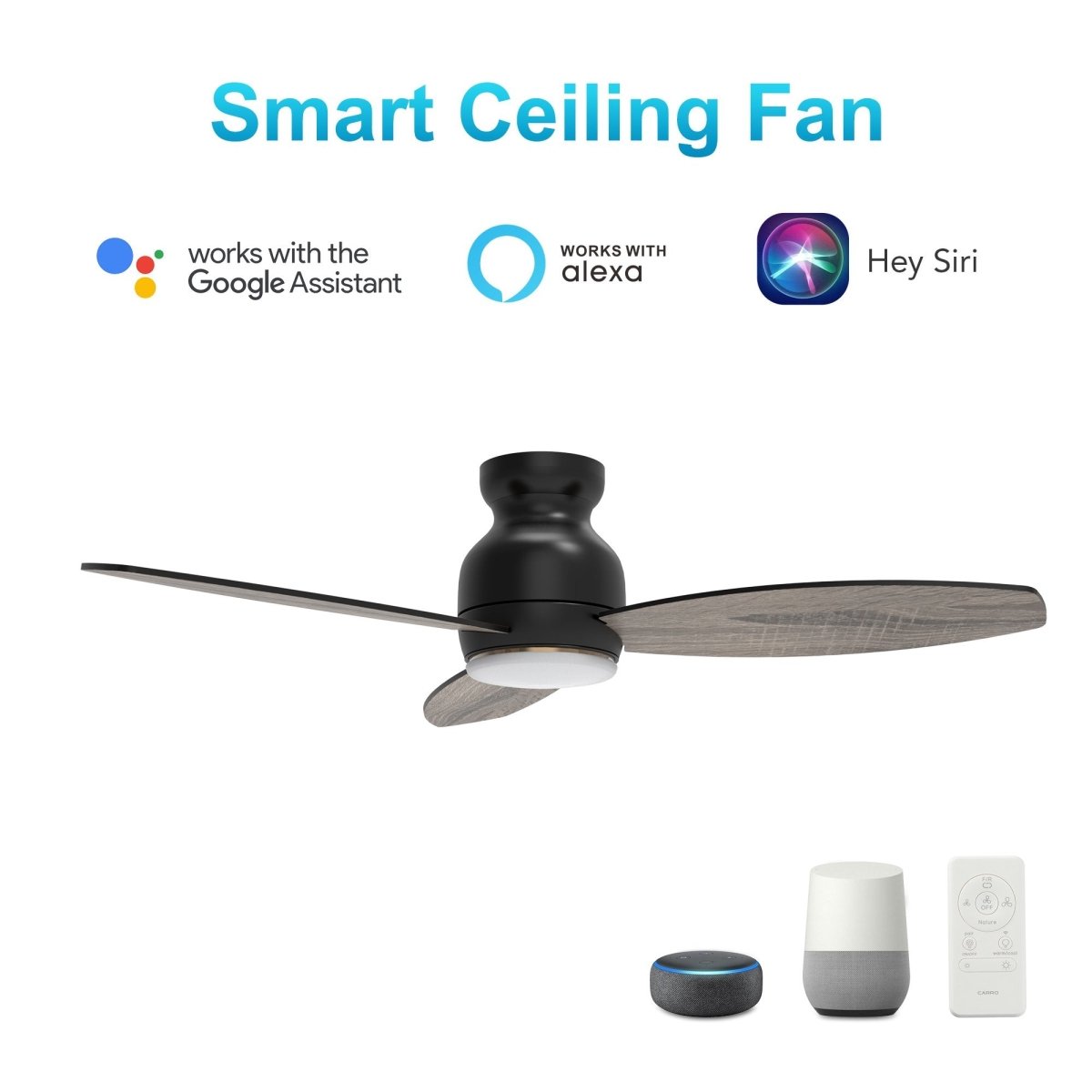 Trendsetter 48'' Best Smart Ceiling Fan with Remote, Light Kit Included, Works with Google Assistant and Amazon Alexa,Siri Shortcut - LEDMyPlace