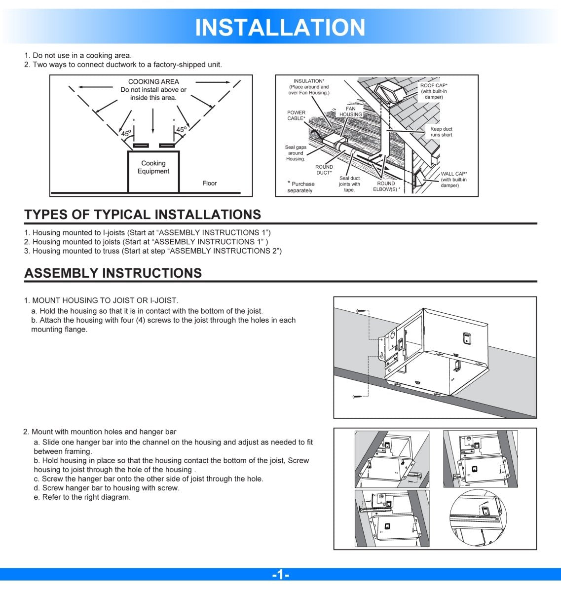 Ultra Quiet Bathroom Exhaust Fan w/ LED Light 4000K, 1000LM, 100 CFM, 0.8 Sones, Ceiling/Wall Mounted - LEDMyPlace