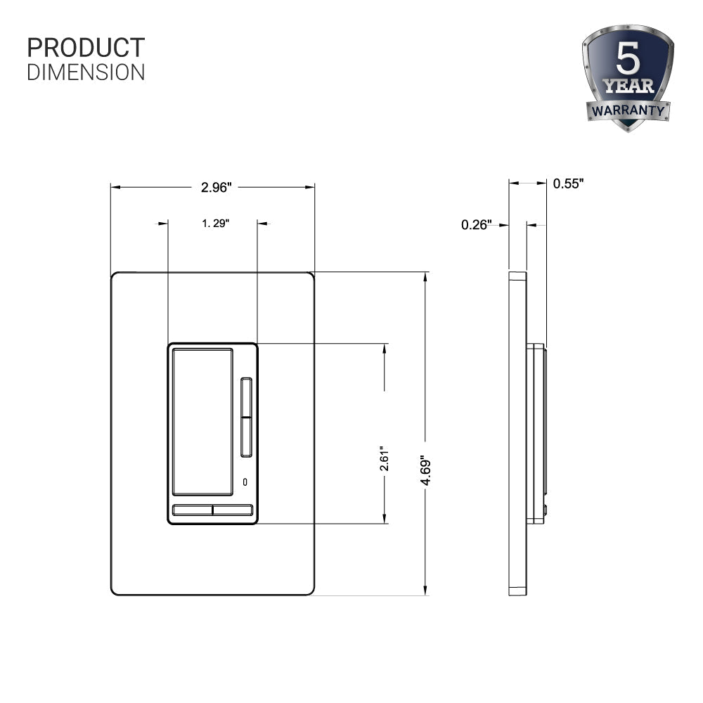 Wireless dimmer Manually Turn on/off and Dim Command - LEDMyPlace