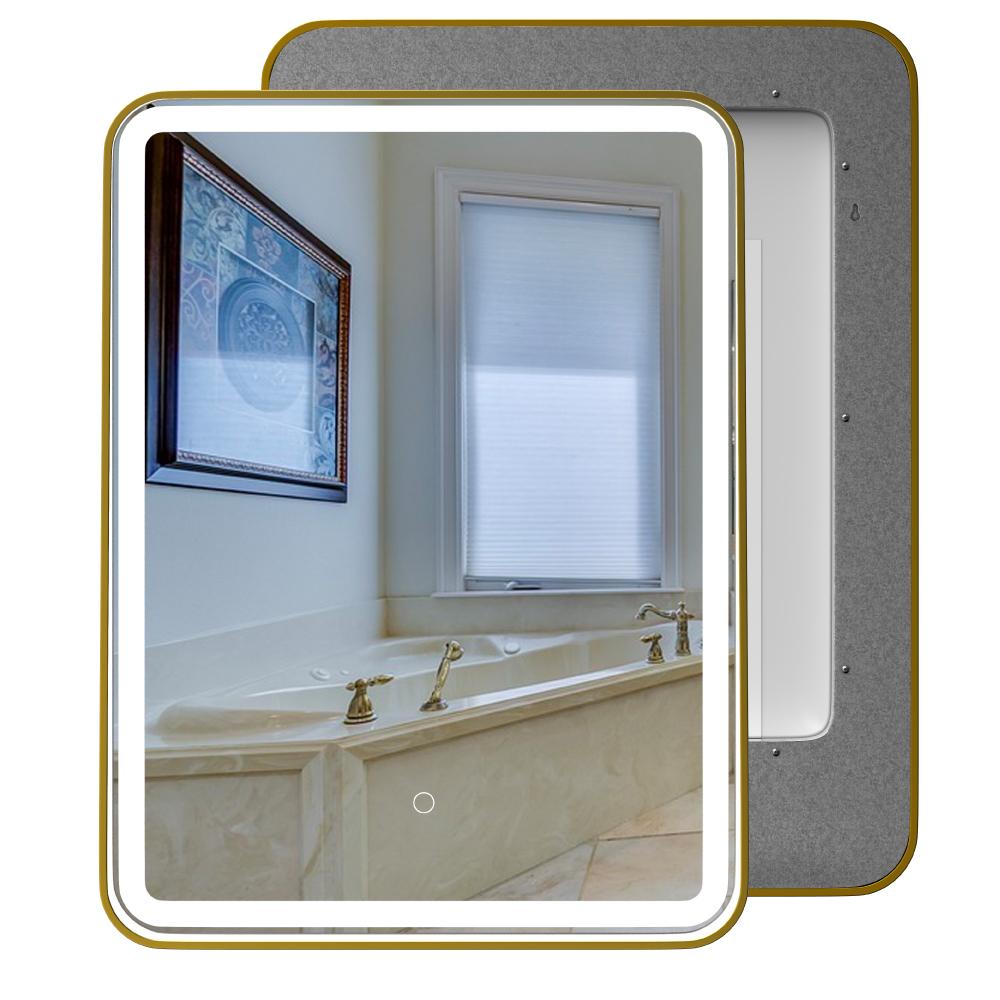 Hotel Home Rectangle LED Lighted Bathroom Wall Mounted Vanity