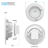 4 Inch LED Recessed Lighting with Adjustable Eyeball, 10W, Dimmable, M ...