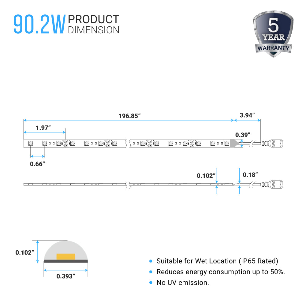 Outdoor Waterproof RGBW LED Strip Lights, IP65 16.4ft, 12V, SMD 5050, –  LEDMyPlace
