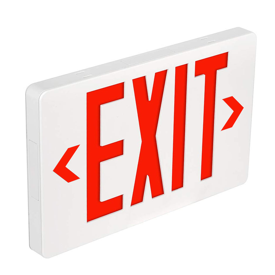 LED Exit Sign with Battery Backup, Double Face, 4W, AC120-277V, Side M